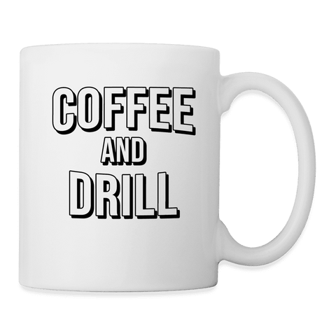 DUC Coffee and Drill Mug - white